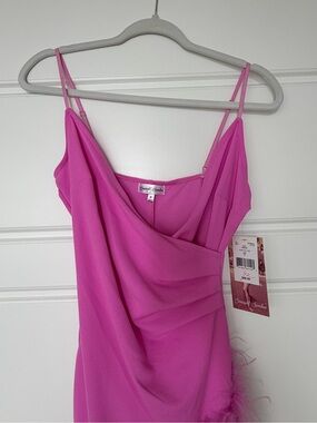 Emerald Sundae Doll Pink Ruched Spaghetti Strap Dress